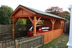carport with shed